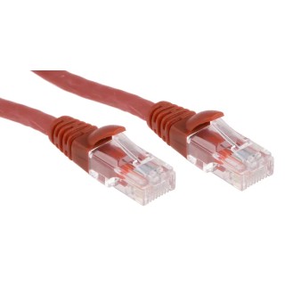 RS PRO Cat5e Ethernet Cable 0.5 m Red RJ45 Male to RJ45 Male U/UTP Low Smoke Zero Halogen 556-360