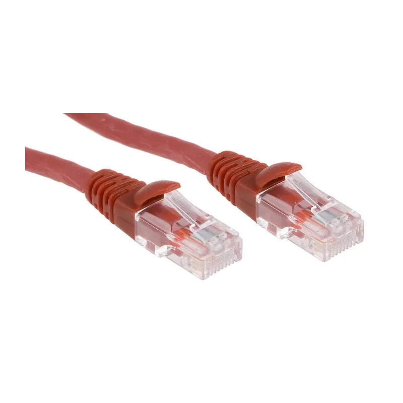 RS PRO Cat5e Ethernet Cable 0.5 m Red RJ45 Male to RJ45 Male U/UTP Low Smoke Zero Halogen 556-360