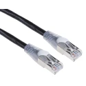 RS PRO Cat5e Ethernet Cable RJ45 Male to RJ45 Male Shielded PVC Jacket Black 10 m 30V 26 AWG 556-926