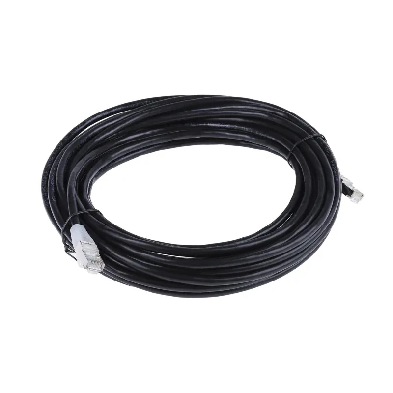 RS PRO Cat5e Ethernet Cable RJ45 Male to RJ45 Male Shielded PVC Jacket Black 10 m 30V 26 AWG 556-926