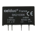 Celduc Printed Circuit Board Mount Solid State Relay, 3 A Load, 60 V Load, 30 V Control SKD10306
