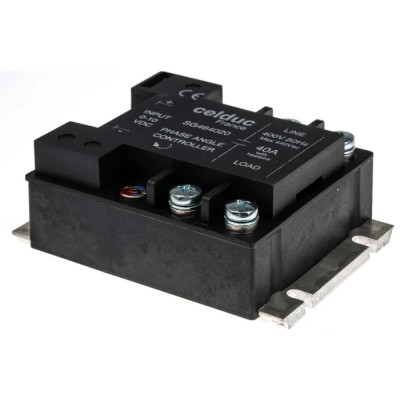 Celduc SG4 Series Solid State Relay Panel Mount 40 A Load, 460 Vrms Load, 10V DC Control SG464020