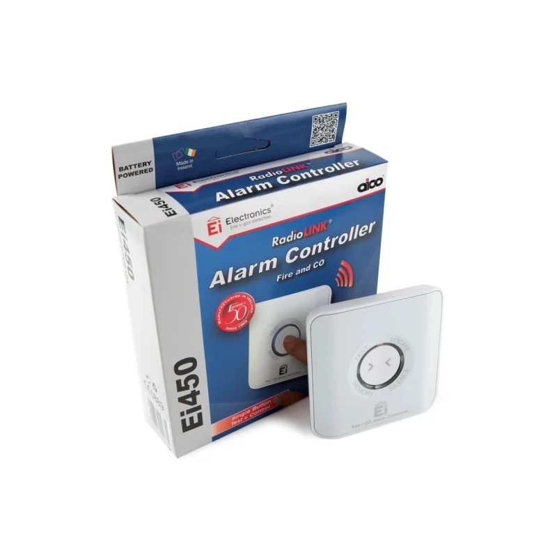 Aico Battery Powered Fire Alarm Kit Ei450, Wire-Free Installation, Lithium Cell Battery, 10 Year Life