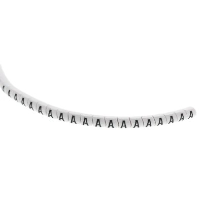 HellermannTyton Helagrip Slide-On Cable Marker Black Pre-Printed "A" for 1-3 mm Cable PVC Material 901-10401
