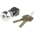Lorlin High Security Key Switch DPST 50mA 2-Way Flat-Key DSL-6-A-D