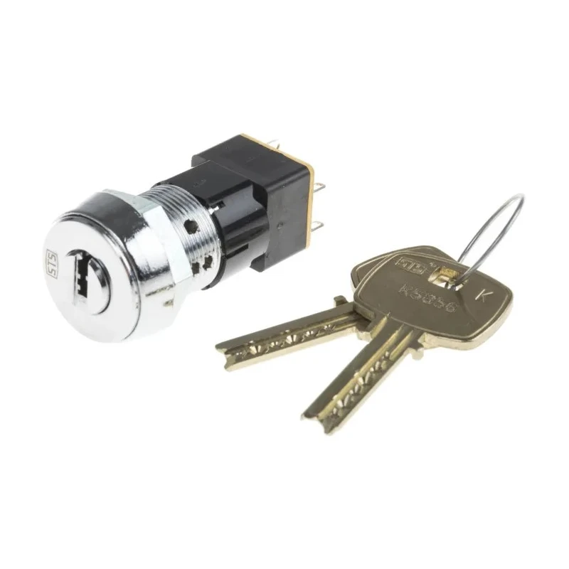 Lorlin High Security Key Switch DPST 50mA 2-Way Flat-Key DSL-6-A-D
