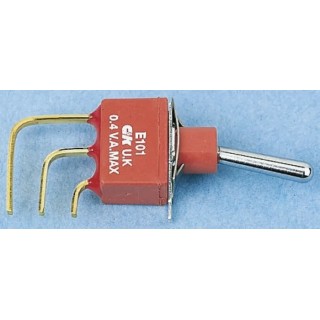 C & K Toggle Switch PCB Mount On-On SPDT Through Hole Terminal 28 V dc 125 V ac E101SD1AV2BE