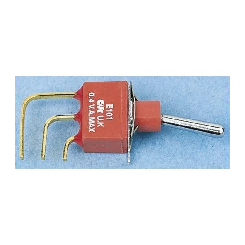 C & K Toggle Switch PCB Mount On-On SPDT Through Hole Terminal 28 V dc 125 V ac E101SD1AV2BE