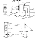 C & K Toggle Switch PCB Mount On-On SPDT Through Hole Terminal 28 V dc 125 V ac E101SD1AV2BE