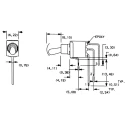 C & K Toggle Switch PCB Mount On-On SPDT Through Hole Terminal 20 V dc 20 V ac ET01MD1AVBE