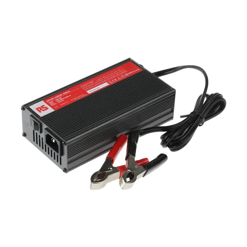 RS PRO 12V Lead Acid Battery Charger 8A 120W Automatic 3 Stage with EU Plug 549-344