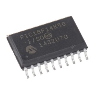 Microchip PIC18F1xK50 8-Bit PIC Microcontroller 48 MHz, 16 kB Flash, 768 bit RAM, 20-Pin SOIC PIC18F14K50-I/SO