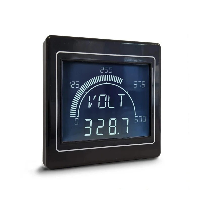 Trumeter APM LCD Digital Panel Multifunction Meter for Voltage, Power, Frequency, Current, 68 mm x 68 mm APM-MAX-M21-NL-4R