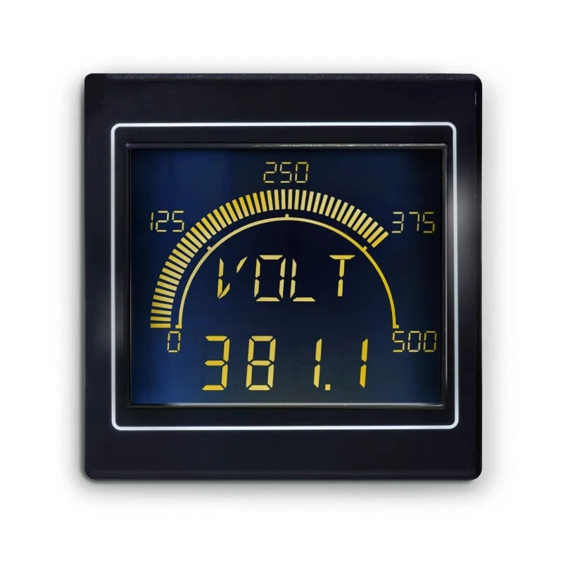 Trumeter APM LCD Digital Panel Multifunction Meter for Voltage, Power, Frequency, Current, 68 mm x 68 mm APM-MAX-M21-NL-4R