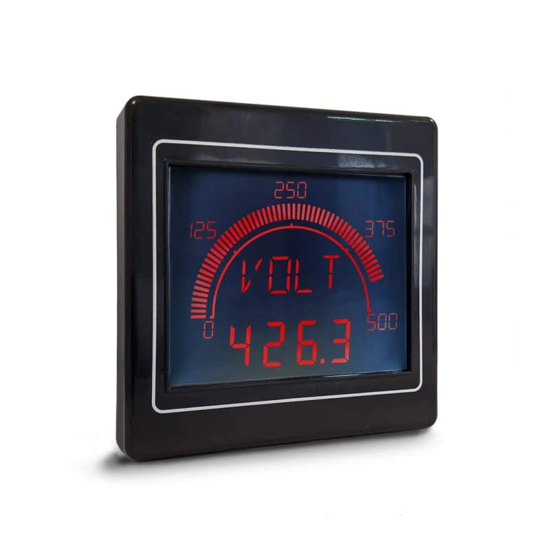 Trumeter APM LCD Digital Panel Multifunction Meter for Voltage, Power, Frequency, Current, 68 mm x 68 mm APM-MAX-M21-NL-4R