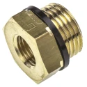 Legris Pneumatic Fitting Brass Pipe Fitting, Straight BSPP BSPP Reducer, Male G 1/2 in to Female BSPP 1/4 in 0168 21 13