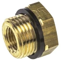 Legris Pneumatic Fitting Brass Pipe Fitting, Straight BSPP BSPP Reducer, Male G 1/2 in to Female BSPP 1/4 in 0168 21 13