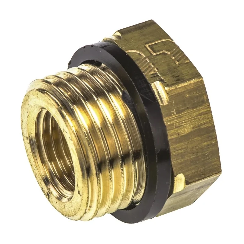 Legris Pneumatic Fitting Brass Pipe Fitting, Straight BSPP BSPP Reducer, Male G 1/2 in to Female BSPP 1/4 in 0168 21 13