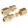 Legris Pneumatic Brass Compression Coupler Male BSPT 1/8 in to Female Metric 4 mm 0105 04 10