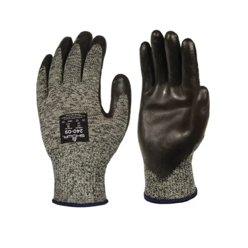 Showa Grey Kevlar Coated Neoprene Gloves Size 10, High Abrasion and Tear Resistance SHO240