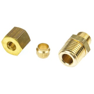 Legris Pneumatic Brass Pipe Fitting Compression Coupler Male BSPT 6 mm to Female Metric 6 mm 0105 06 13