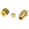 Legris Pneumatic Brass Pipe Fitting Compression Coupler Male BSPT 6 mm to Female Metric 6 mm 0105 06 13