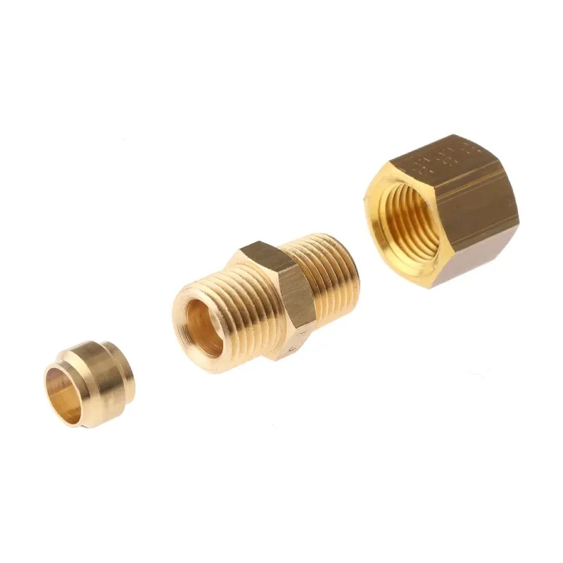 Legris Pneumatic Brass Compression Coupler Male BSPT 1/8 in to Female Metric 6 mm 0105 06 10