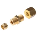 Legris Pneumatic Brass Compression Coupler Male BSPT 1/8 in to Female Metric 6 mm 0105 06 10