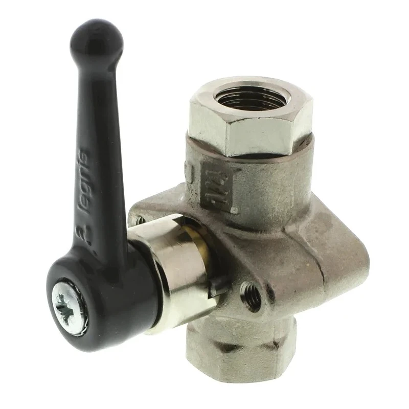 Legris Brass Threaded 2-Way BSPP Female Inlet and Outlet Ball Valve with Zinc Alloy Handle 6402 07 13