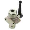 Legris Brass Threaded 2-Way BSPP Female Inlet and Outlet Ball Valve with Zinc Alloy Handle 6402 07 13