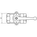 Legris Brass Threaded 2-Way BSPP Female Inlet and Outlet Ball Valve with Zinc Alloy Handle 6402 07 13