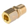 Legris Pneumatic Fitting Brass Pipe Fitting Compression Coupler Male BSPT 1/4 in to Female Metric 8 mm 0105 08 13