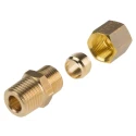 Legris Pneumatic Fitting Brass Pipe Fitting Compression Coupler Male BSPT 1/4 in to Female Metric 8 mm 0105 08 13