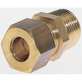 Legris Pneumatic Fitting Brass Pipe Fitting Compression Coupler Male BSPT 1/4 in to Female 1/4 in 0105 12 13