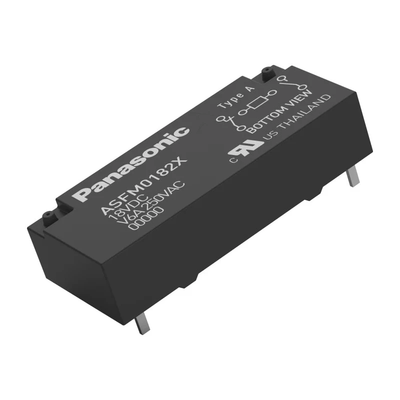 Panasonic 12V DC Safety Relay SPNC SPNO PCB Mount Through Hole ASFM0122X