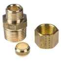 Legris Pneumatic Brass Pipe Fitting Compression Coupler Male BSPT 1/2 in to Female 1/2 in 0105 10 21