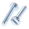 RS PRO Pan Head Slot Steel Machine Screw 16 mm M3 Passivated Zinc Plated 560-782