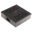 Bulgin 10A 250V 6 Gang Socket Bar with 2m Cable, Filtered IEC C13, Fused PXD701/561/10/1