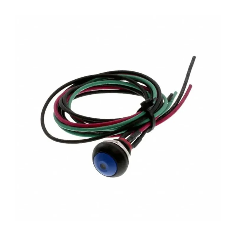 TE Connectivity PB6 Series Illuminated Push Button Switch Panel Mount On-Off 1 NO Blue LED IP68 PB6B2FM7M1CAL07Y500