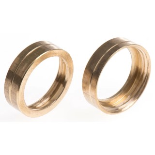 RS PRO Galvanised Brass Conduit Fitting 25 mm Nominal Size M25 Thread 619-991