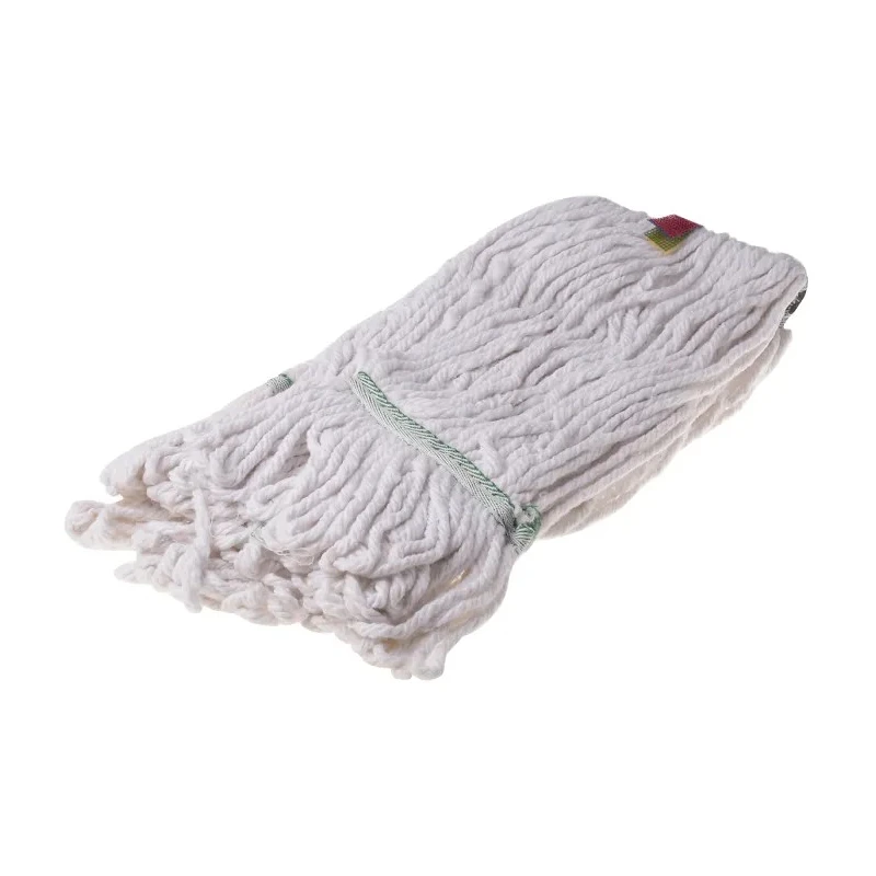 RS PRO Yarn Mop Head 239-8589, 16oz Dry Weight, Clip Fitting Type, Green Colour Coded Centre Band