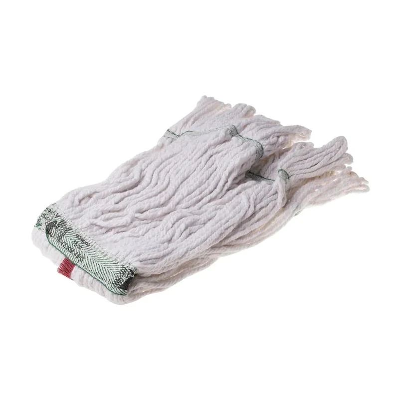 RS PRO Yarn Mop Head 239-8589, 16oz Dry Weight, Clip Fitting Type, Green Colour Coded Centre Band