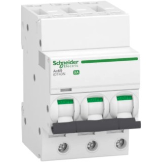 Schneider Electric Acti9 Acti9 iDT40 Miniature Circuit Breaker, 3-Pole, 20A, Type C, 400V AC, 6000A Breaking A9PA4320