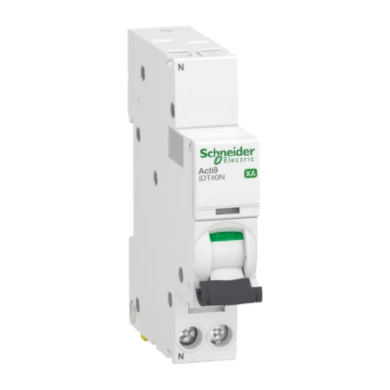 Schneider Electric Acti9 Acti9 iDT40 Miniature Circuit Breaker 1-Pole 40A Type C 400V AC 6000A Breaking Capacity A9PA4640