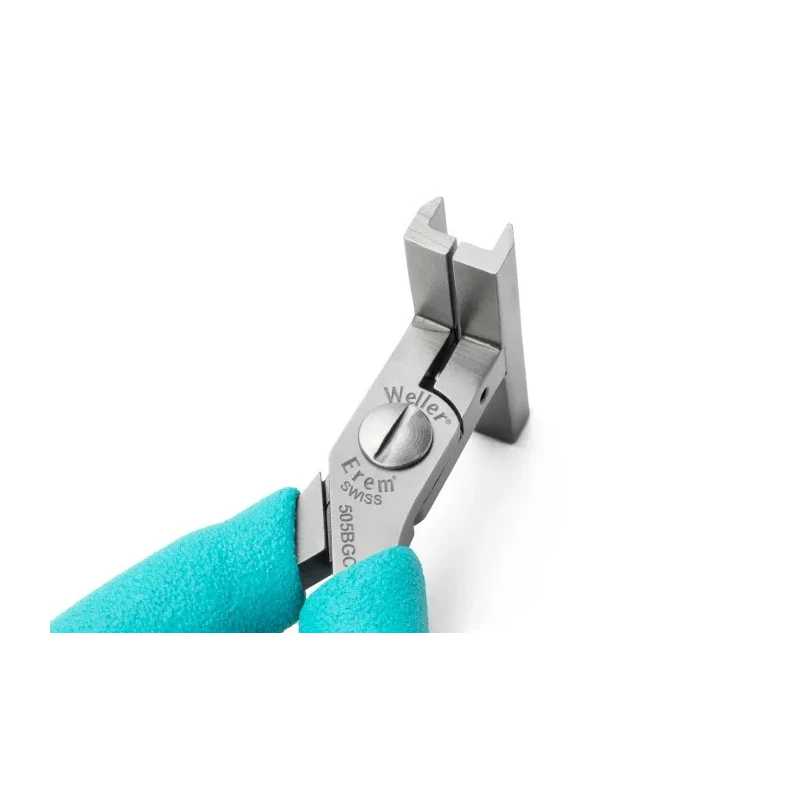 Erem 1-Piece Electronic Pliers Crosshatch Knurled 120mm Overall, 8mm Jaw ESD Safe 505BGC