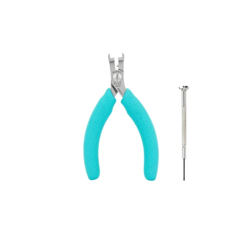 Erem 1-Piece Electronic Pliers Crosshatch Knurled 120mm Overall, 8mm Jaw ESD Safe 505BGC