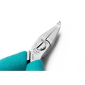 Erem Round Nose Plier Bent Nose, Insulated Handle, ESD Safe, 120mm Overall Length, 22mm Jaw Width 546E