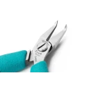 Erem Round Nose Plier Bent Nose, Insulated Handle, ESD Safe, 120mm Overall Length, 22mm Jaw Width 546E