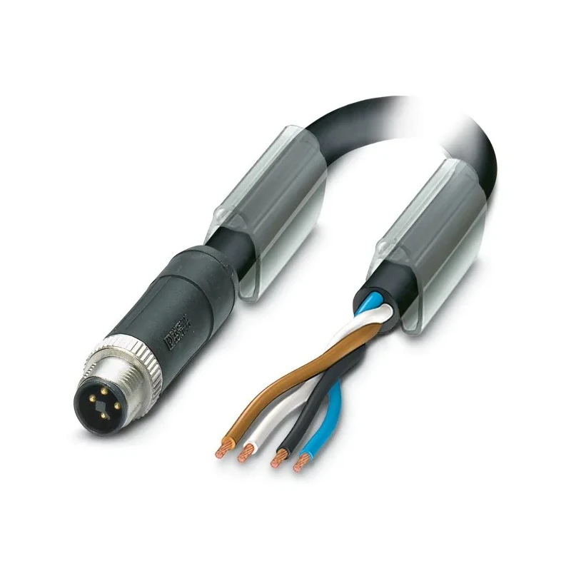 Phoenix Contact Male 4 Way M12 to Free Cable End Sensor Actuator Cable 1m 63V PVC Jacket IP65 IP67 1089952