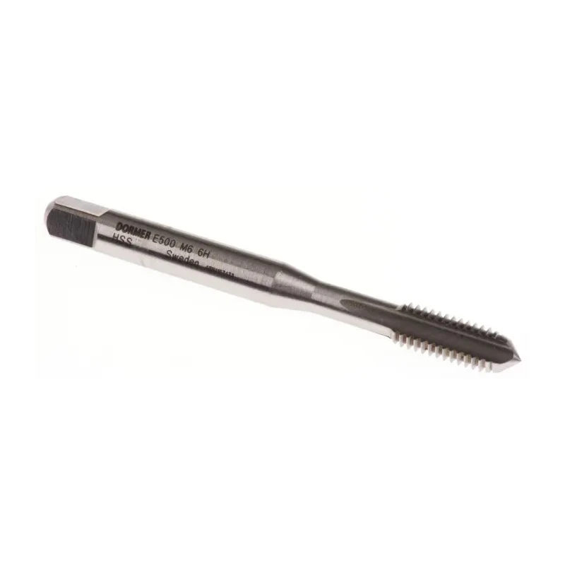 Dormer Threading Tap, M6 Thread, Metric Standard, Straight Flute, Machine Tap, HSS, 66mm Length, ISO 529 E500M6NO3